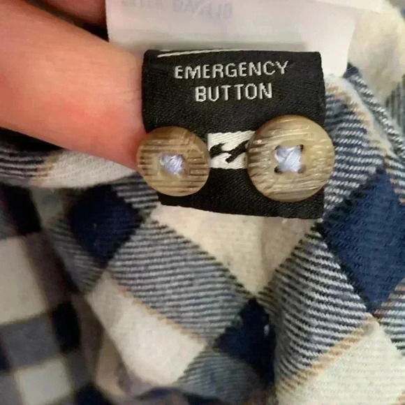 Billabong men’s long sleeve,  midweight flannel button down, w 1 front pocket - Picture 7 of 9